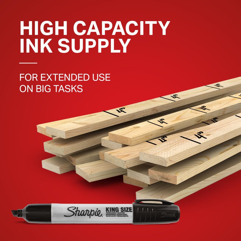 Sharpie King Size Permanent Marker, Large Chisel Tip, Great for