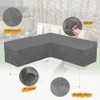 SUNSURE Patio L-Shaped Sectional Couch Sofa Cover Waterproof Outdoor Furniture