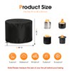 Rilime Fire Pit Cover,30 x 25 Inch Round Propane Firepit