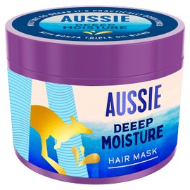Aussie Deeep Moisture Hair Mask, Vegan Hair Treatment - for Very Dry, Thick and Curly Hair - with Avocado Oil, Jojoba Oil and Macadamia Nut Oil, Purple, 450 ml
