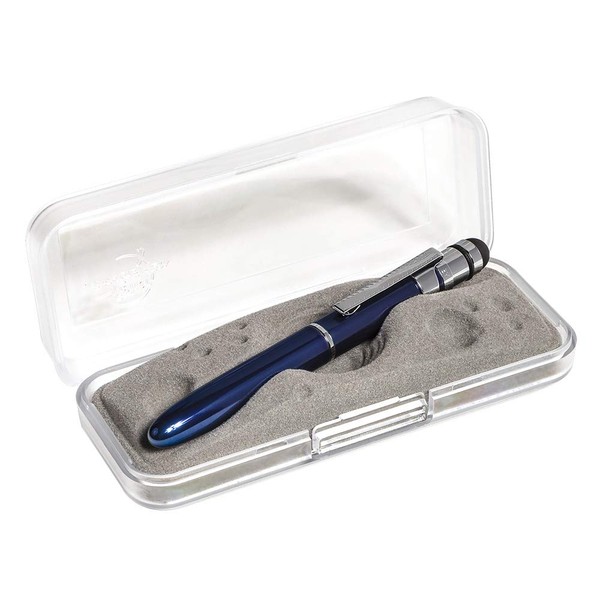 Fisher Space Pen Bullet Grip Space Pen with Clip and Conductive Stylus, Blue (BG1CL/S)