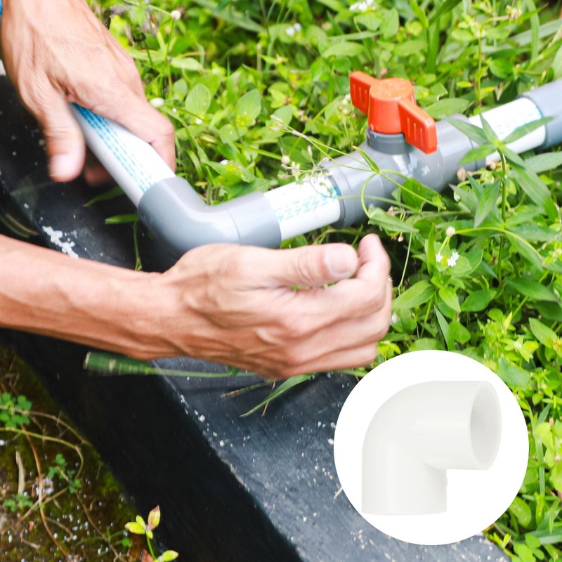 sourcing map 25mm 90 Degree Elbow, 8 Pcs PVC Pipe