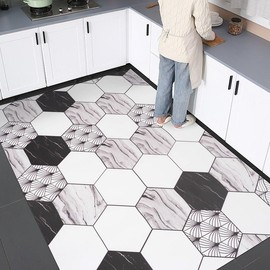 Large leather kitchen mat, waterproof PVC large kitchen mat, large kitchen mat PVC/120x180_herringbone (white) / 대형 가죽 주방매트 방수 PVC 대형주방발매트, 대형주방매트PVC/120x180_헤링본(화이트)