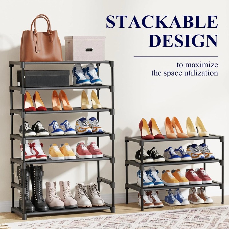 Kitsure Shoe Rack - Premium Non-Woven Shoe Rack Shelf, Shoe