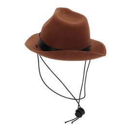 Sombrero de Vaquero para Sombrero de Vaquero para Mascota, Sombrero para Disfraz de Mascota, Poliéster Duradero, Ligero, Lindo y Cómodo, Divertido para Fiesta (marrón).