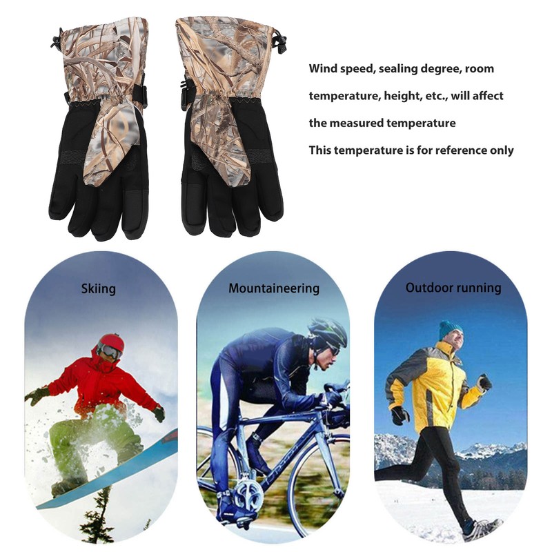Heated Gloves for Men Women 3 Gear Adjustable Waterproof Touchscreen