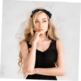 BIUDECO Lace Bow Hairband Tassel Elegant Ribbon Headband for Women Girls Lightweight Skin-friendly Accessory for Special Occasions Cosplay Events