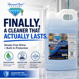 Nano-Tech Repellent Wash - Multi-Surface Glass Cleaner Spray for Granite, Wood, Stainless Steel & Kitchen Appliances - Cleaning Supplies - Made in USA 1 Gallon