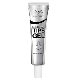 Born Pretty Solid Nail Tips Gel,30ml Soft Gel Nail Tips Glue, Nail Gel for Press On Nails, Super Strong Cured Needed Acrylic Nail Gel, Nails Tip U V Nail Extension Gel Nail Charm Glue