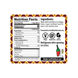 Bird’s Eye Chilli Sauce by African Dream Foods | All-Natural, Vegan, Gluten-Free, Preservative-Free, Artisanal Hot Sauce | 5 fl oz bottle, 5-Pack