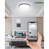 zemty Black LED Flush Mount Ceiling Light - 12 Inch