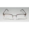 Eddie Bauer 32005 Mens Oval Half-Rim Eyeglasses/Glasses (50-20-145, Brown)