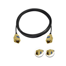 Vecys Fakra K Curry Female Cable RG174 6.6ft/2m Fakra Curry Code K Female to Female Compatible with Car Vehicle Radio Stereo Receiver Tuner
