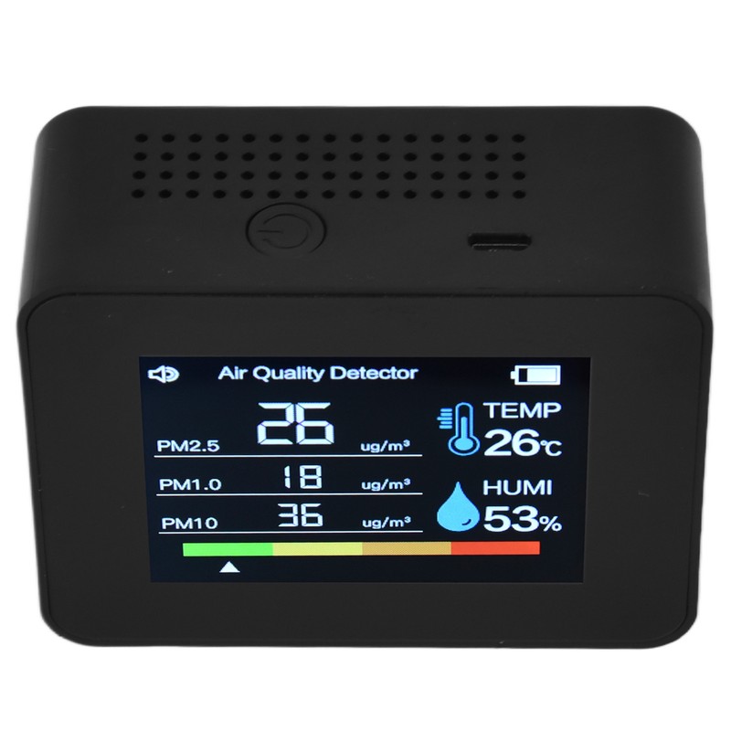 8 in 1 Air Quality Monitor with Gravity Sensor Carbon
