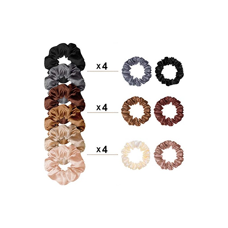 Hanaive 48 Gomas Elásticas de Pelo de Satén Coletero de