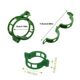 Plant Support Clips 50 PCS Reusable Tomato Clips Plastic Trellis Clips Garden Clips Secured Plastic Plant Clip for Climbing Plants Tomato Grape Vine Vegetables Plant Fixing Clips, 1.18" Inner Diameter