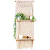 Induslyfe Macrame Wall Hanging Shelf 2 Tier Boho Wall Plant