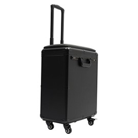 Rolling Makeup Case Cosmetic Travel Trolley Storage Sliding Drawer,Makeup Case with 4 Universal Wheels, Freestanding Workstation,whith Digital combination lock Trunk for Cosmetologist Hairstylist