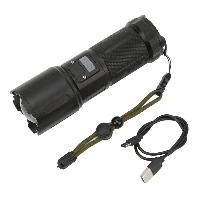 Super Bright Flashlight 5 Gears Zoomable Waterproof Rechargeable 40W High