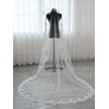 Aukmla Wedding Bridal Veils White Long Cathedral Chapel Length Veil