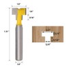 Bestgle 2pcs 1/4 Inch T-Slot Router Bits, 3/8" & 1/2"