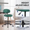 Misolant Drafting Chair, Armless Tall Office Chair with Footrest Ring