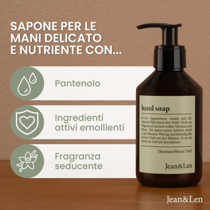 Jean & Len sapone per le mani timo e menta,