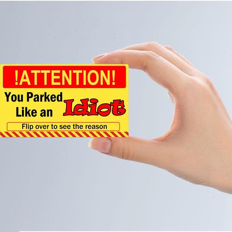 You Parked Like an Idiot Business Cards 3.5"x2" Writable Bad