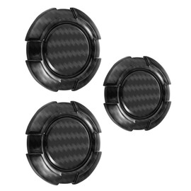 3 Pcs Car Exterior Door Key Jack Cover for Jeep Wrangler JL JLU Gladiator JT 2018-2021 Exterior Panel Key Hole Protector Carbon Fiber Patter Black
