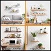 CTCEHL Floating Shelf Brackets, 8 cm Invisible Triangle Wall Brackets,