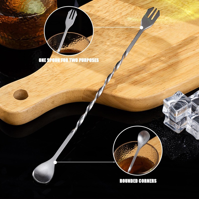 1 Cocktail-Messbecher mit 1 Cocktail-Löffel, 30ml/60ml Cocktail-Messbecher, doppelseitiger Messbecher mit