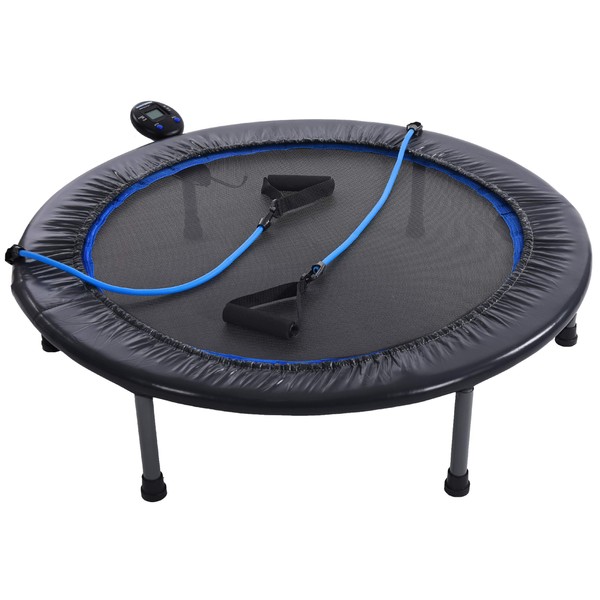 Stamina 38-Inch InTone Plus Rebounder | Upper Body Resistance Tubes | Multi-Function Fitness Monitor