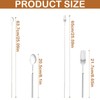 2 Pcs Exquisite Retractable Fork Spoon Stainless Steel Extendable Fork,