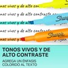Sharpie® Tank Resaltador/Marcador de Texto, Punta Cincel/Biselada, Surtidos, 4 Piezas,
