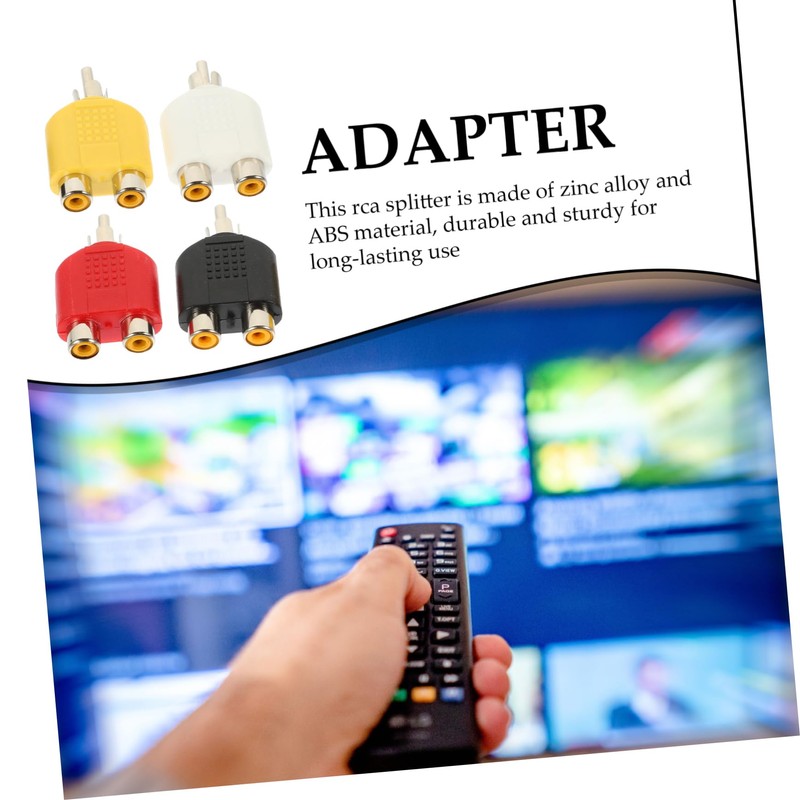 LABRIMP 4pcs Cable Tv Y-Splitter Adapter Subwoofer y Connector Audio