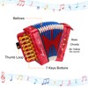 MECCANIXITY Accordion, 10 Keys Bass Button Accordion Mini Musical Instrument