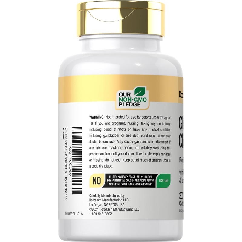 Doctor's Way Glucosamine Chondroitin MSM Turmeric | 200 Caplets |