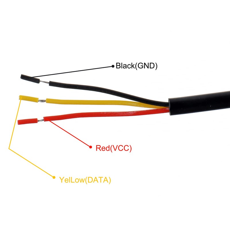 BOJACK DS18B20 1M Temperature Sensor Temperature Probe Stainless Steel Package