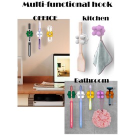 Atorage 5 pcs Silicone Waterproof Self-Adhesive Single Toothbrush Holders,Razor holder for shower for Bathroom, Kitchen,Living Room,Office