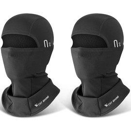 CYCLESPEED Balaclava Motorcycle Bicycle Balaclava Winter Ski Mask for Men Women Face Hood Warm Windproof Breathable for Running Outdoor Activities, Black and black