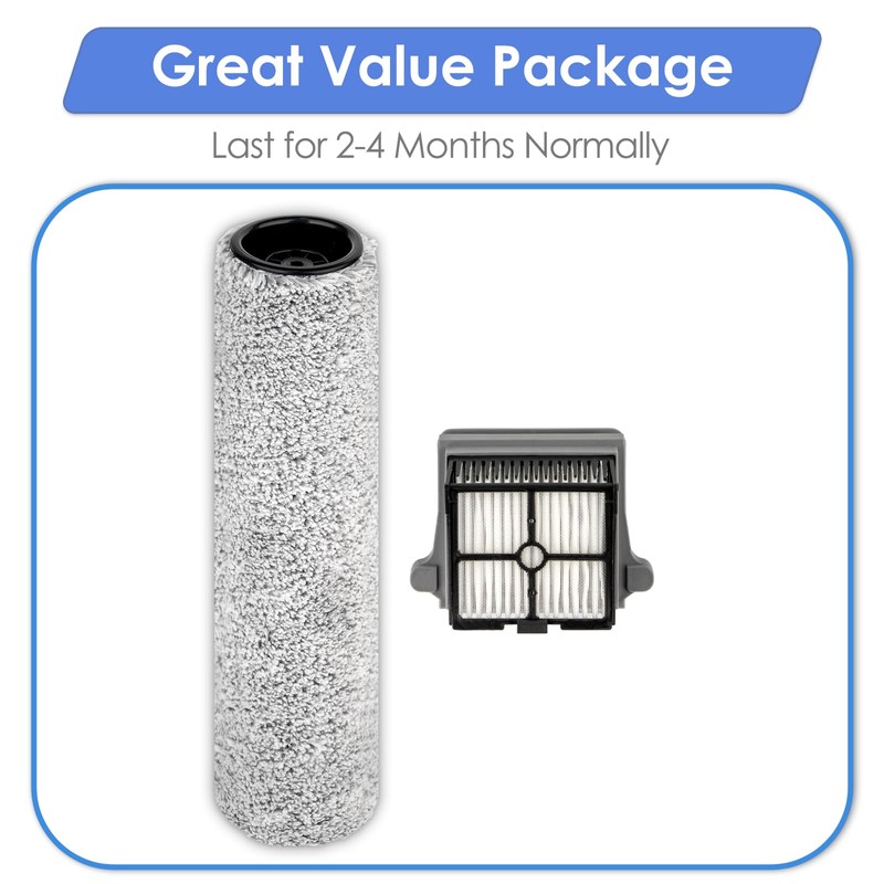 【Version 2, Detachable】(2 Pack) S7 Pro Brush Rollers and HEPA