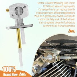 Wai Danie Fuel Valve Petcock Shut Off Tank Switch Compatible with Kawasaki Yamaha Blaster 200 YFS200 TTR250 230 125 225 YFZ350 PW80 XT600 XT350 YFM 250 350 600 660 ATV Quad Go Kart Pit Bike Moped