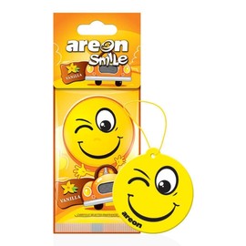 Areon Smile Dry Car Air Freshener Vanilla Sweet Yellow Fun Multi Pack of 6