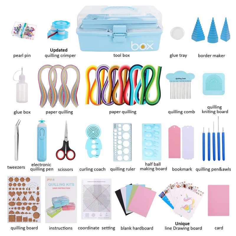 JoyPlus Quilling Kits for Beginners with Manual, 24 Tools &