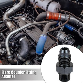 X AUTOHAUX Car Black AN4 Male to M10x1.0mm Male Flare Union Coupler Fitting