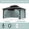 Pakunoda Outdoor Gazebo Curtain Replacement Universal 4-Panel Sidewalls 10' X