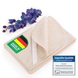 Blumtal® Premium Molton Mattress Protector, Set of 2, 100% Cotton, OEKO-TEX-Certified Mattress Topper, Breathable Mattress Protector, Mattress Underlay 60 x 120 cm