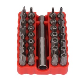 Destornillador Hueco 33 en 1, Kit de Puntas de Destornillador Huecas, Puntas de Tornillo de Estrella Hexagonal, Varilla de Extensión, L25-204Y de Acero