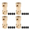 Briny River 4 Pcs 4mm to 5mm Brass Shaft Coupling