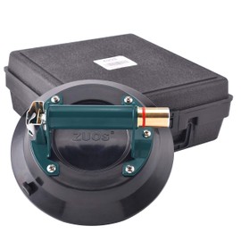 ZUOS 10" Vacuum Concave Suction Cup for Granite & Glass Lifting, Suction Cup Vacuum Glass Lifter with Metal Handle and Brass Pump, 880lbs Load Capacity